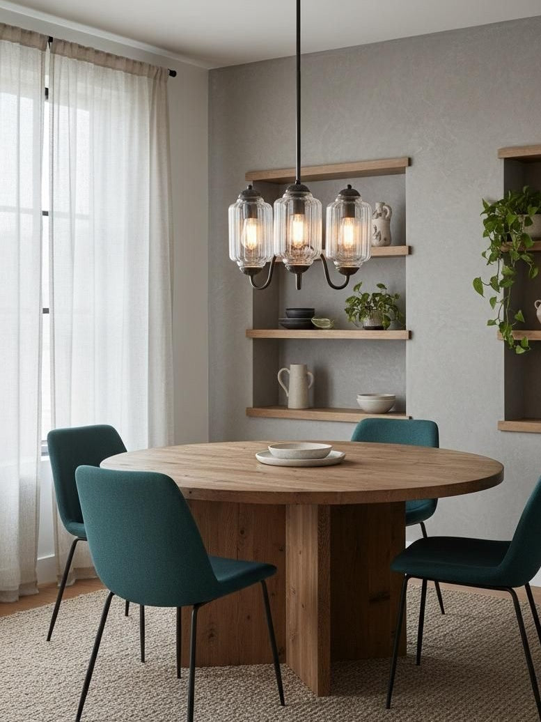 Melkglazen Kroonluchter Vintage Afwerking Tijdloze Elegantie Klassieke Verlichting voor Eetkamer Woonkamer | Sansoti