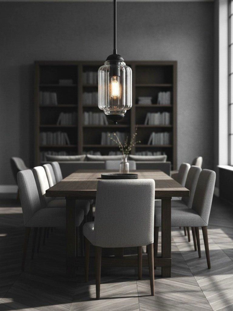 Vintage Glazen Hanglamp met Nostalgische Uitstraling – Verfijnde Verlichting voor Eetkamer en Keuken | Sansoti