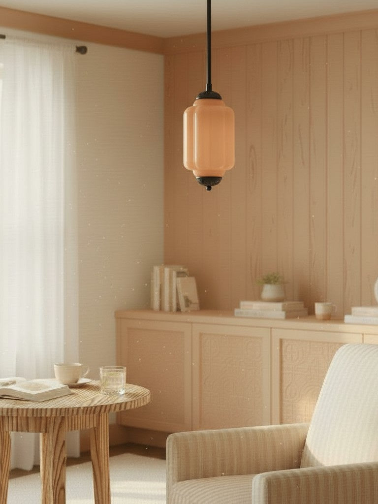 Vintage Glazen Hanglamp met Nostalgische Uitstraling – Verfijnde Verlichting voor Eetkamer en Keuken | Sansoti