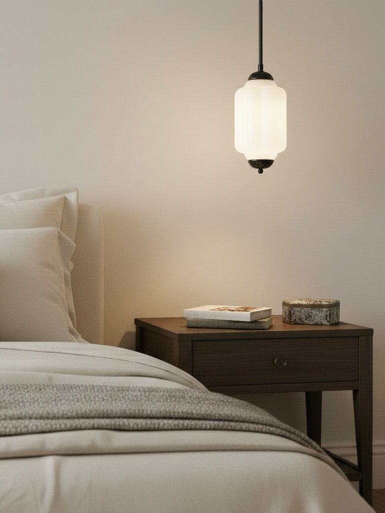 Vintage Glazen Hanglamp met Nostalgische Uitstraling – Verfijnde Verlichting voor Eetkamer en Keuken | Sansoti