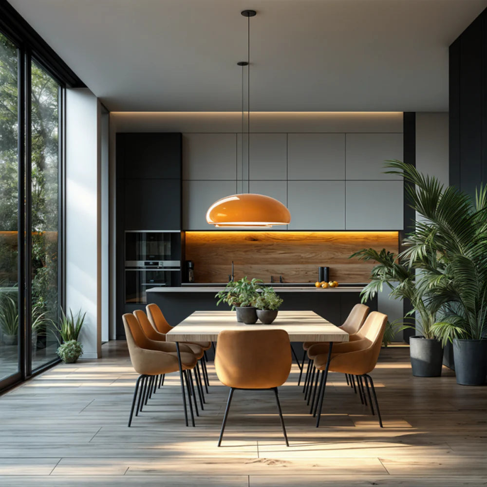 Design Hängeleuchte mit Metallschirm – Moderne LED Beleuchtung in Farben | Restfield