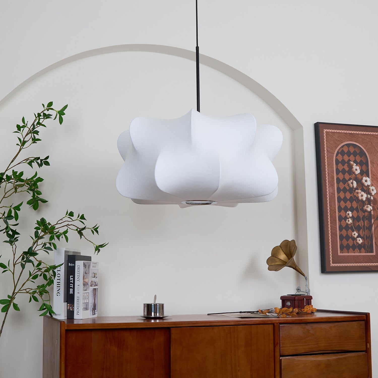 Zijden Cocon Hanglamp – 3 Formaten Organische Sfeerverlichting | Sansoti