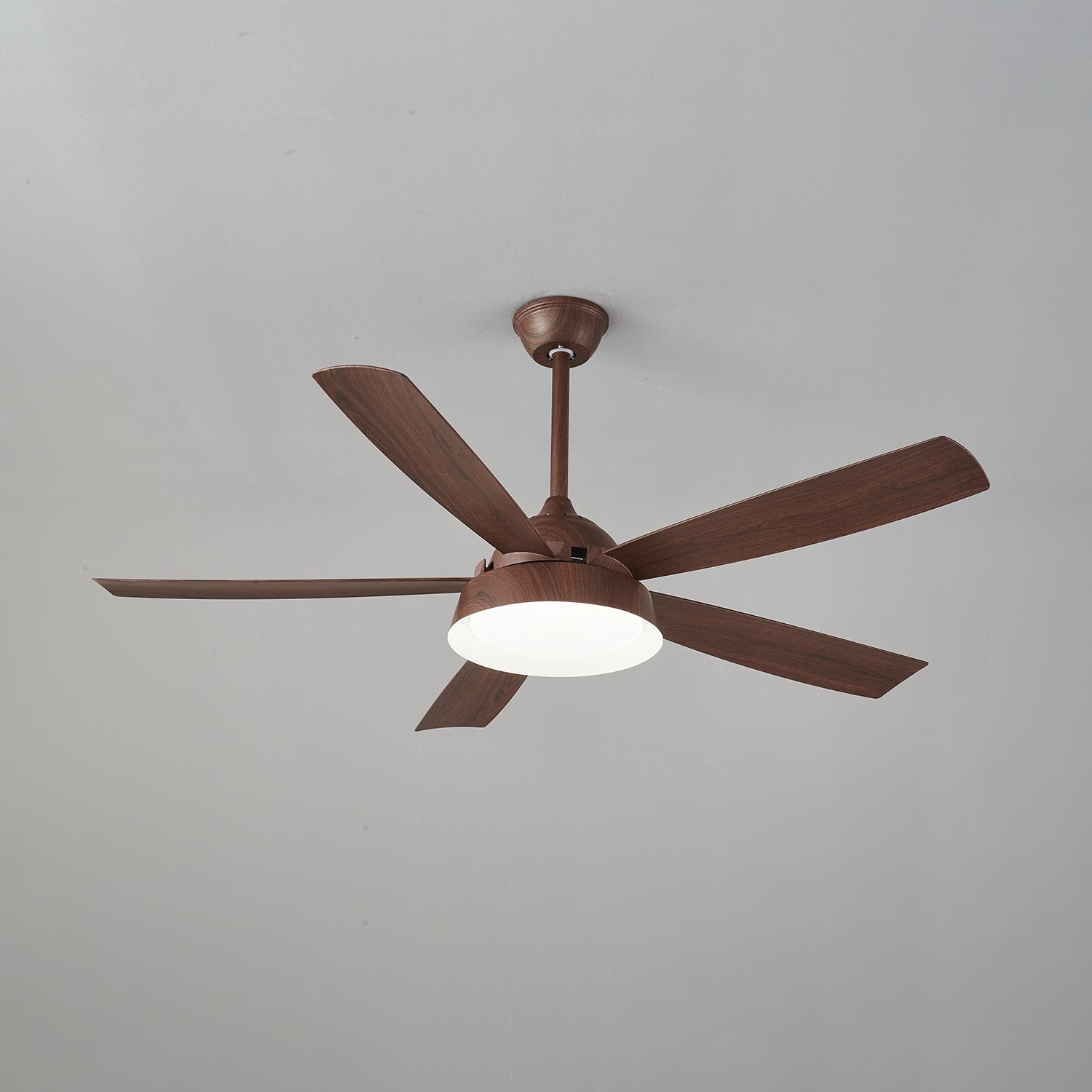 Ceiling Fan with Lighting Wood Effect 142cm - Quiet & Energy Efficient | Sansoti