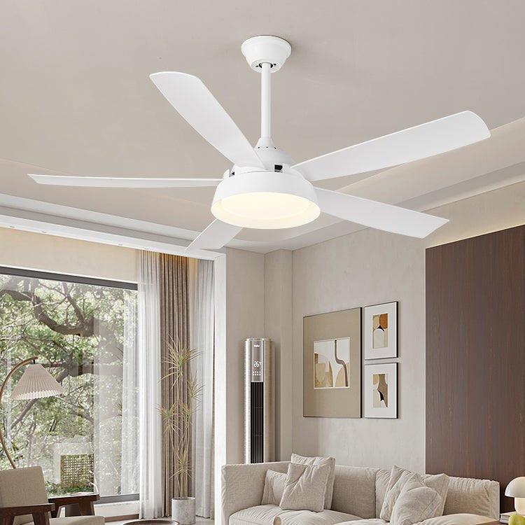 Ceiling Fan with Lighting Wood Effect 142cm - Quiet & Energy Efficient | Sansoti