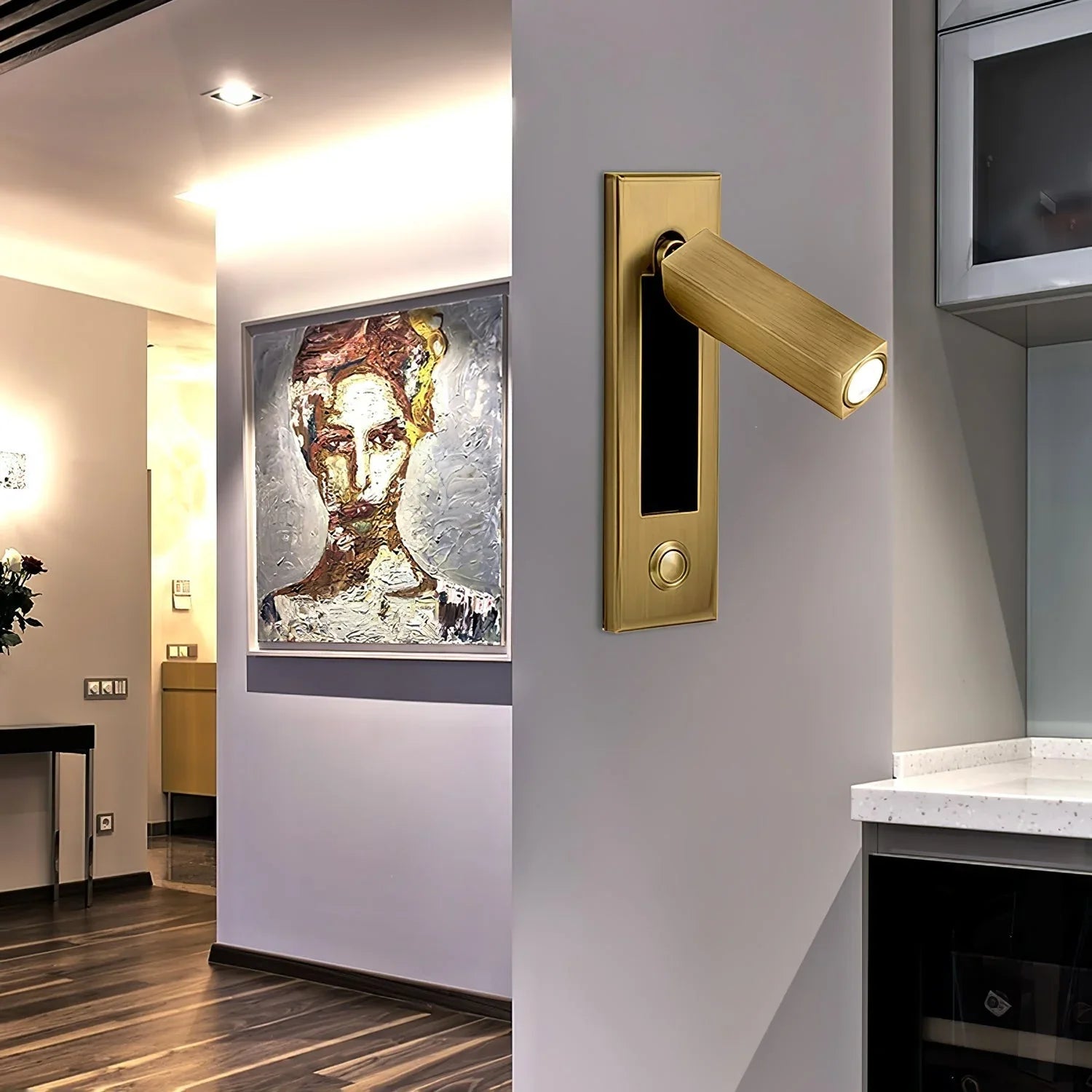 Wandleuchte LED Einbau Minimalistisch Aluminium Schlafzimmer Leselampe Schalter Modern | Restfield
