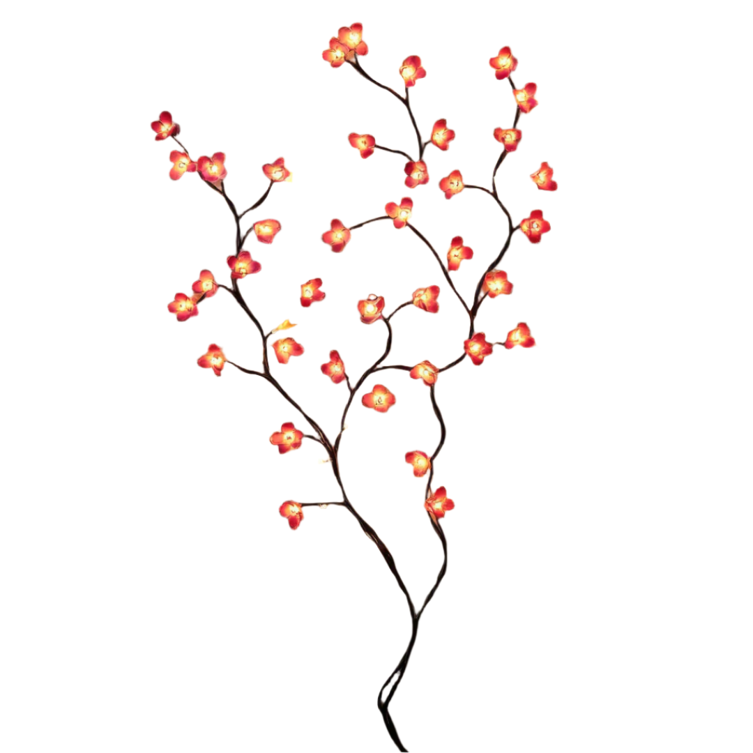 LED Wall Lamp with Blossom Branches – Warm White Decorative Light for Bedroom, Living Room & Hallway – Gold Finish | Sansoti
