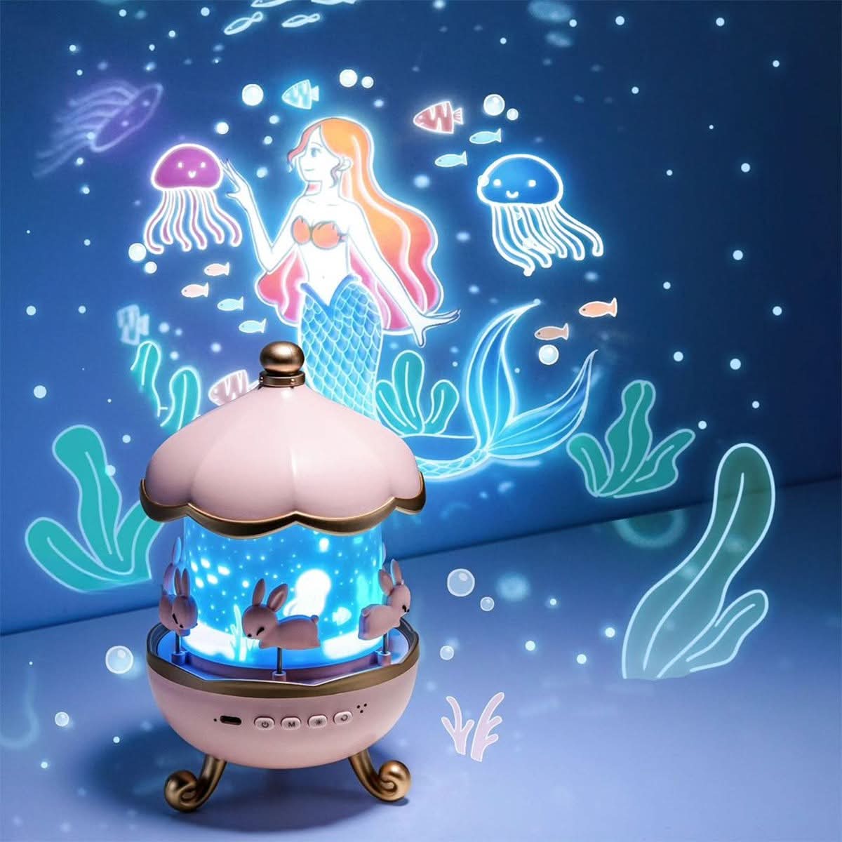 Sterrenprojector Nachtlampje met Verwisselbare Templates, Dimbaar, 360° Rotatie en Muziekfunctie | Sansoti