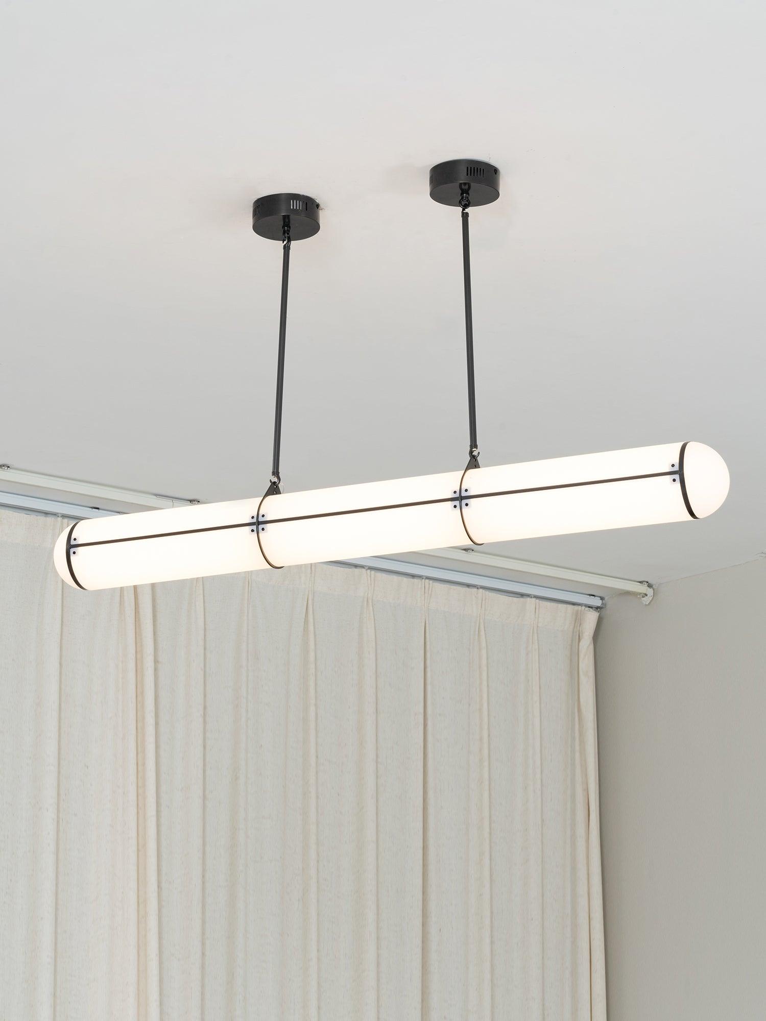 Eindloze Cilindrische Hanglamp Moderne Lineaire Verlichting voor Eettafel en Woonkamer Geïntegreerde LED Zwevende Lichtlijn Architectonische Verlichting | Sansoti