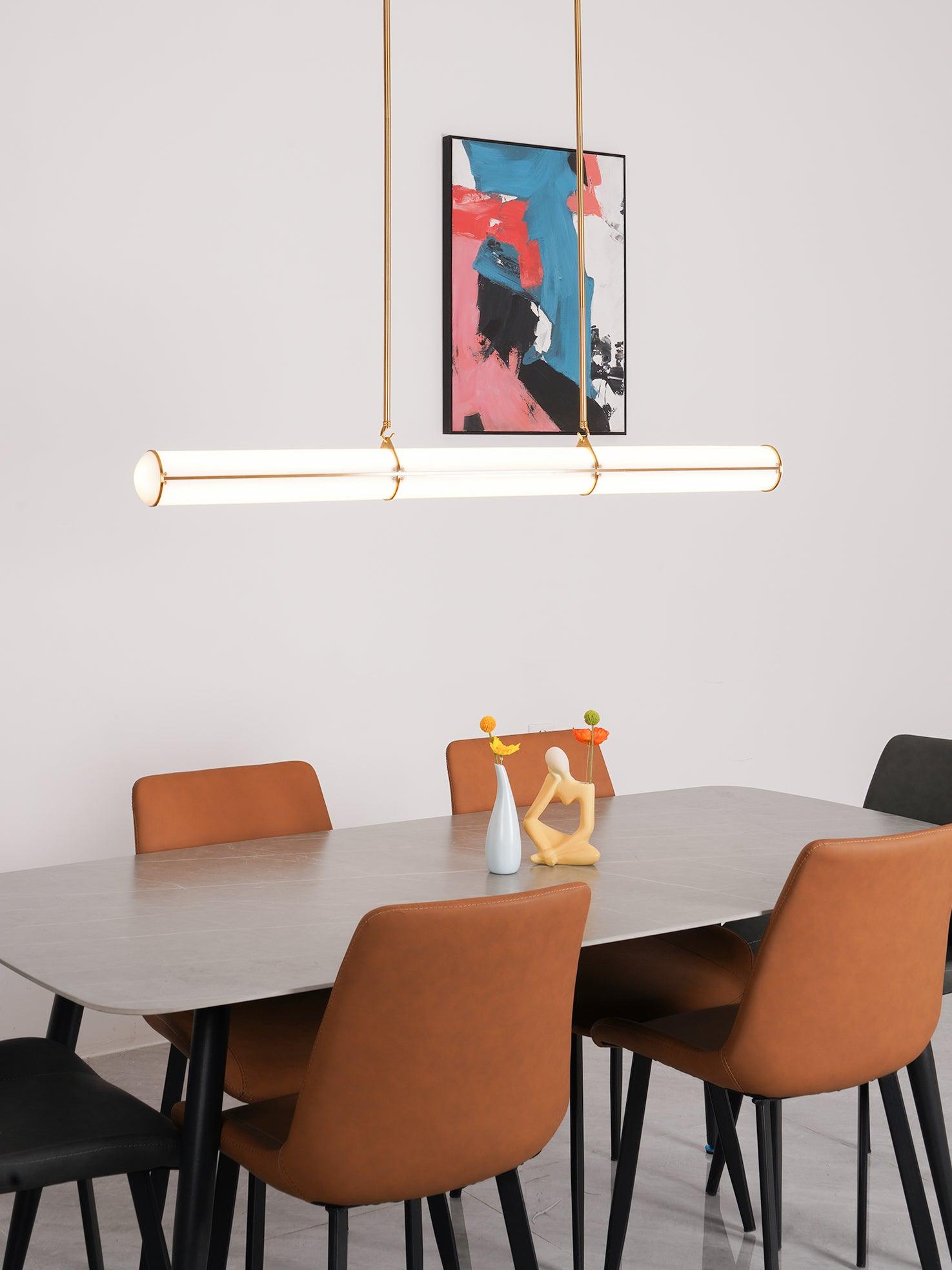 Eindloze Cilindrische Hanglamp Moderne Lineaire Verlichting voor Eettafel en Woonkamer Geïntegreerde LED Zwevende Lichtlijn Architectonische Verlichting | Sansoti