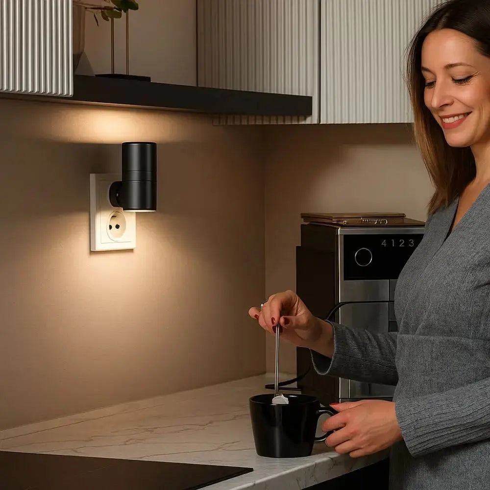 Nachtlampje Stopcontact LED Dimbaar Warm Wit 1W 100 Lumen Schemersensor Slaapkamer Gang Badkamer Kinderkamer Automatisch EU Stekker | Sansoti