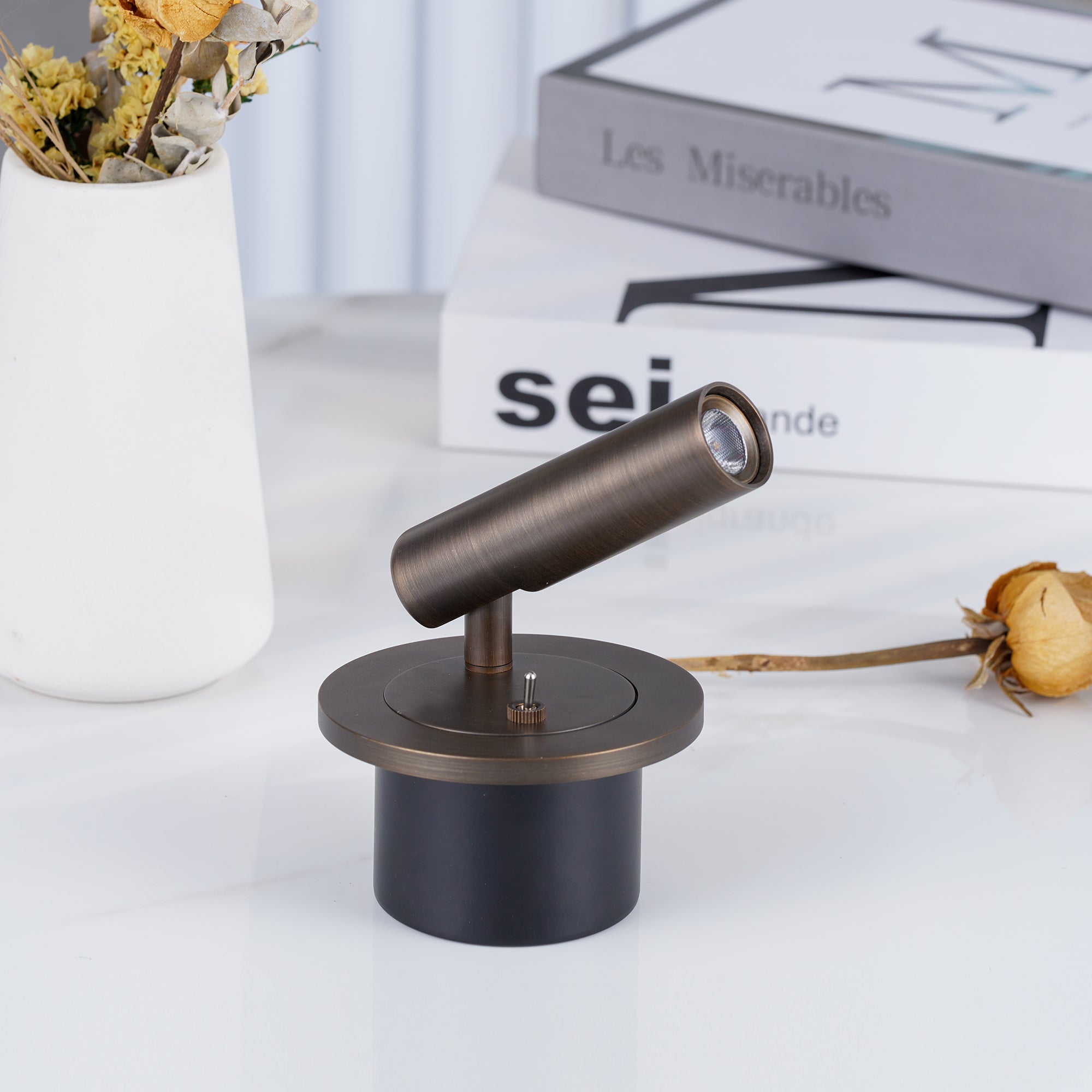 Lune Lampe de Lecture Applique LED Réglable Noir Chambre Lampe de Lecture Moderne Éclairage Lampe Murale de Lit Dimmable Lumière Orientable | Restfield