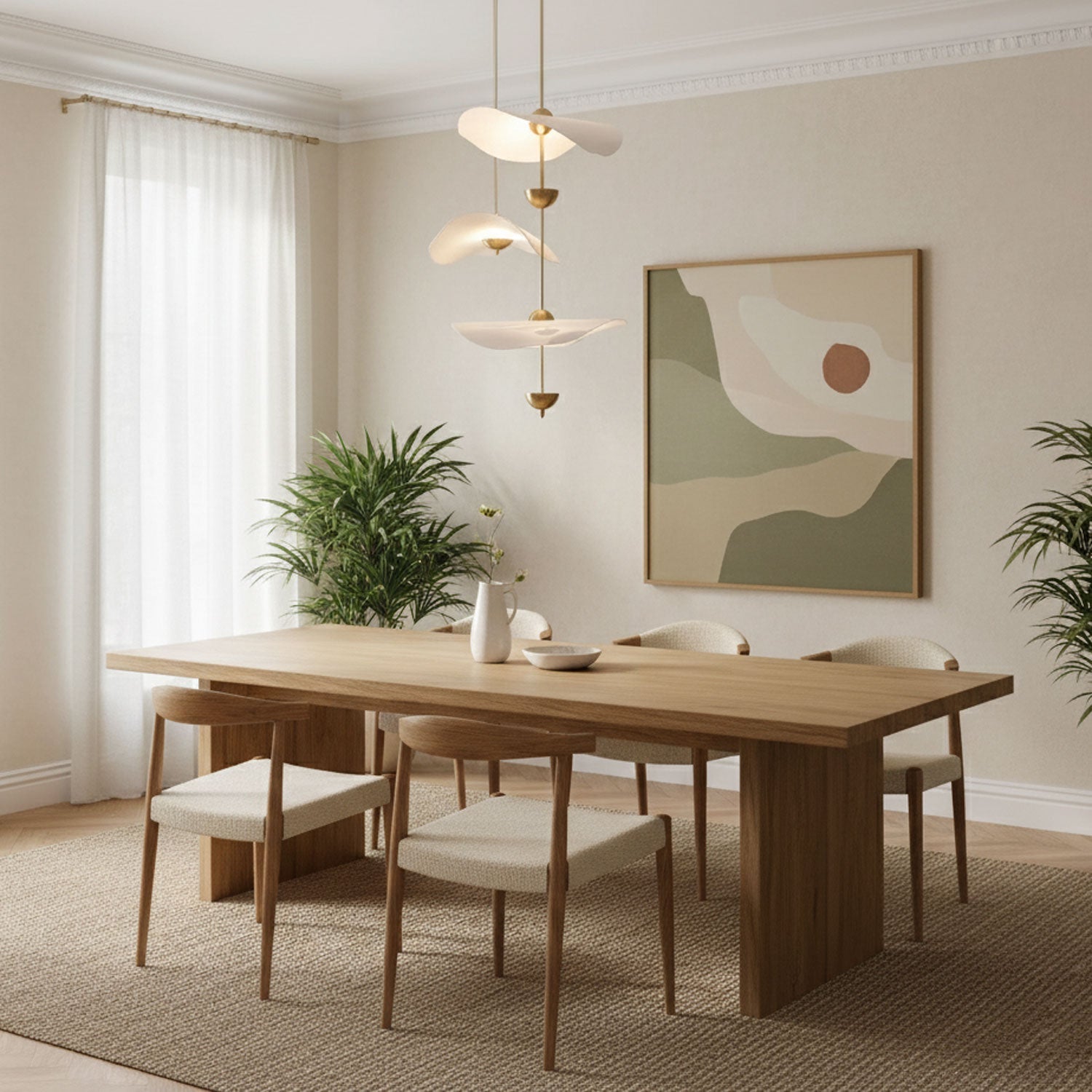 Dubbele Biscuit Hanglamp Wit Goud Rond Opaalwit Acryl Kap Design Verlichting Decoratief voor Woonkamer Eethoek Slaapkamer Modern Scandinavisch Interieur | Sansoti