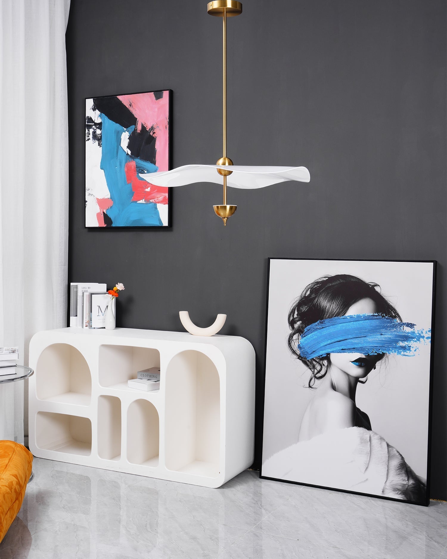 Dubbele Biscuit Hanglamp Wit Goud Rond Opaalwit Acryl Kap Design Verlichting Decoratief voor Woonkamer Eethoek Slaapkamer Modern Scandinavisch Interieur | Sansoti