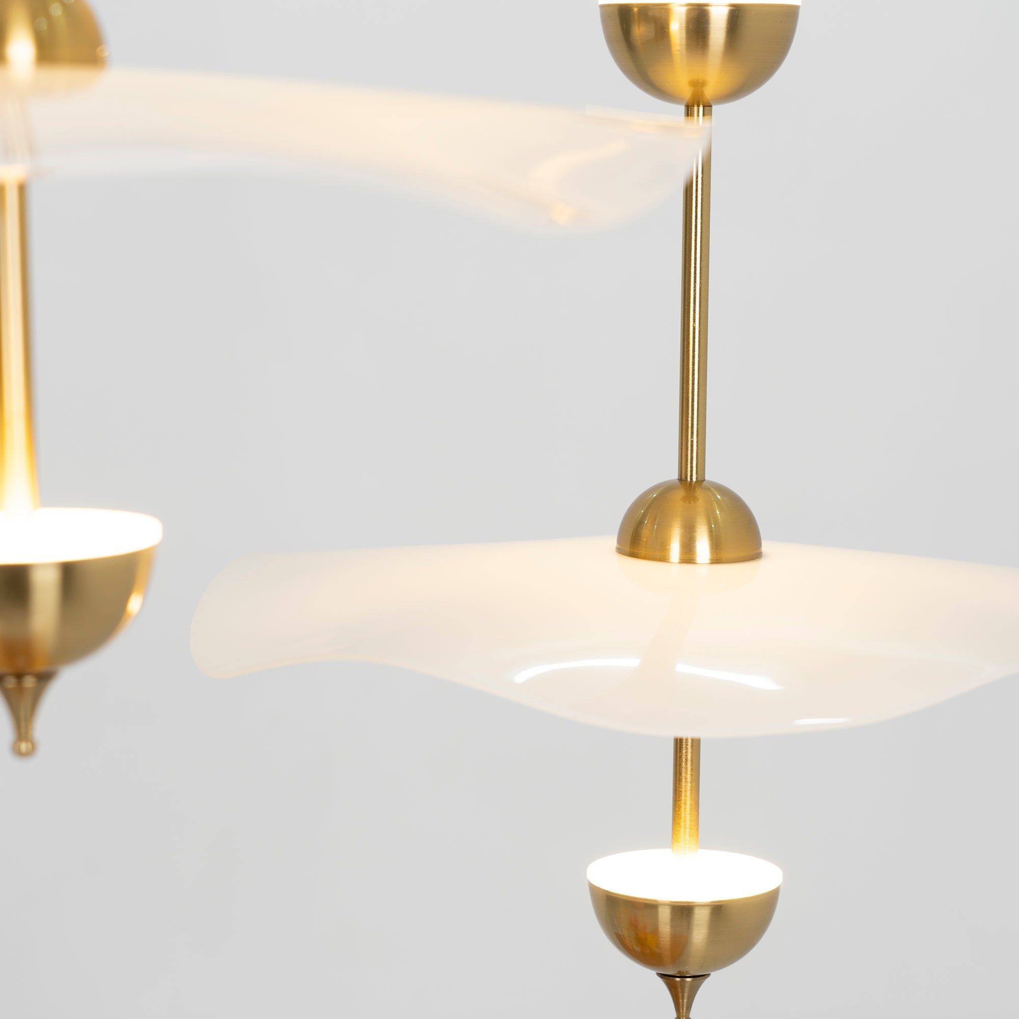 Dubbele Biscuit Hanglamp Wit Goud Rond Opaalwit Acryl Kap Design Verlichting Decoratief voor Woonkamer Eethoek Slaapkamer Modern Scandinavisch Interieur | Sansoti
