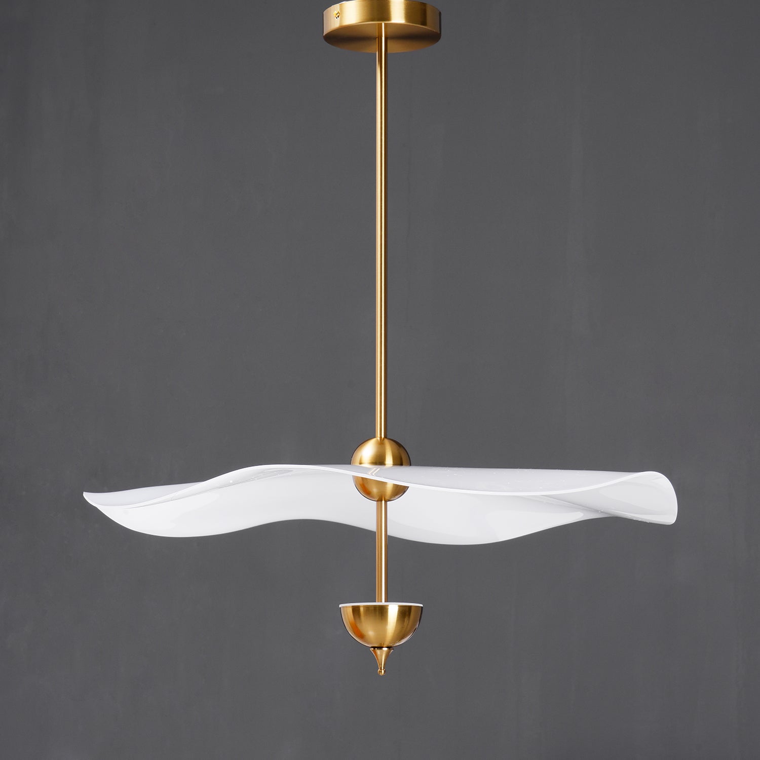 Dubbele Biscuit Hanglamp Wit Goud Rond Opaalwit Acryl Kap Design Verlichting Decoratief voor Woonkamer Eethoek Slaapkamer Modern Scandinavisch Interieur | Sansoti