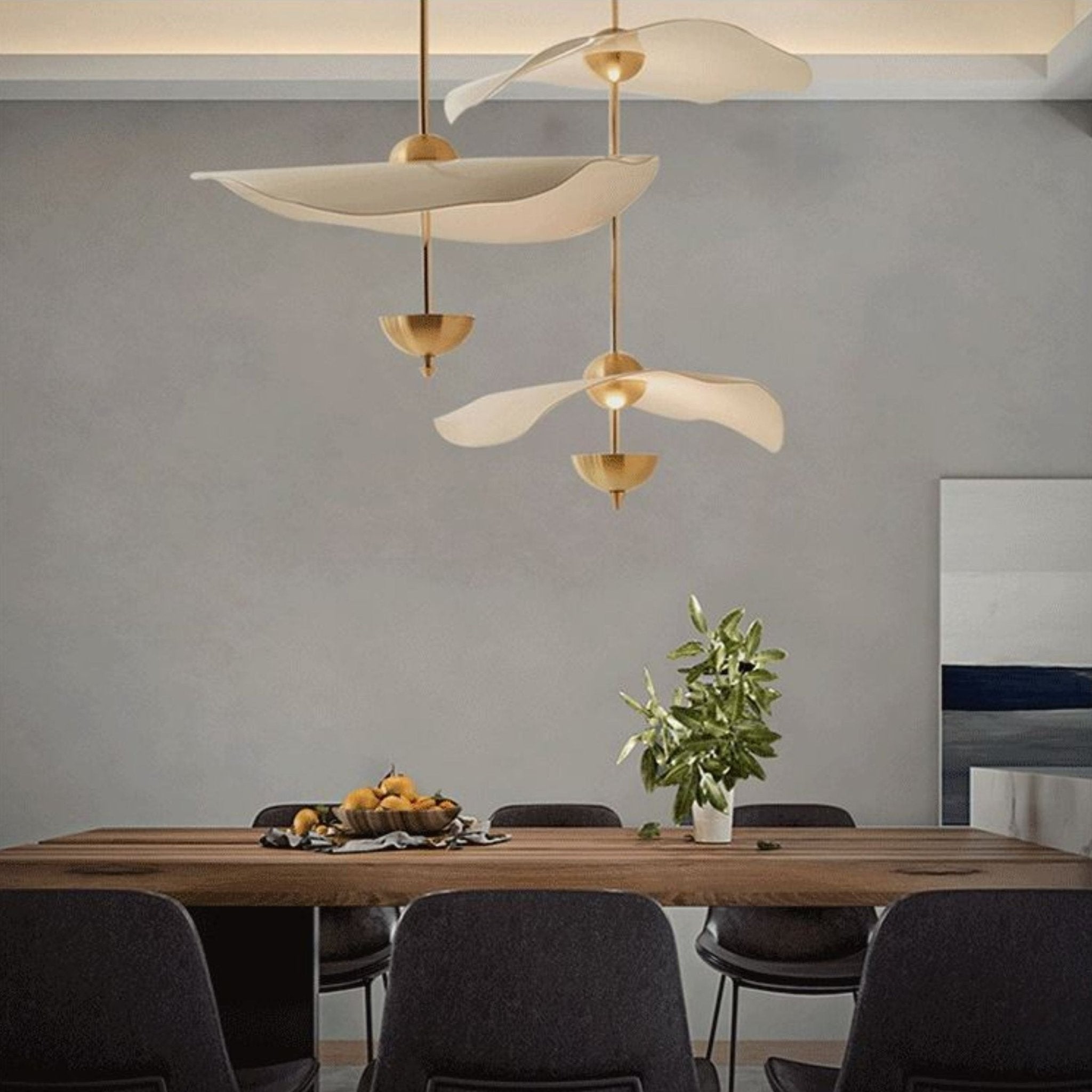 Dubbele Biscuit Hanglamp Wit Goud Rond Opaalwit Acryl Kap Design Verlichting Decoratief voor Woonkamer Eethoek Slaapkamer Modern Scandinavisch Interieur | Sansoti
