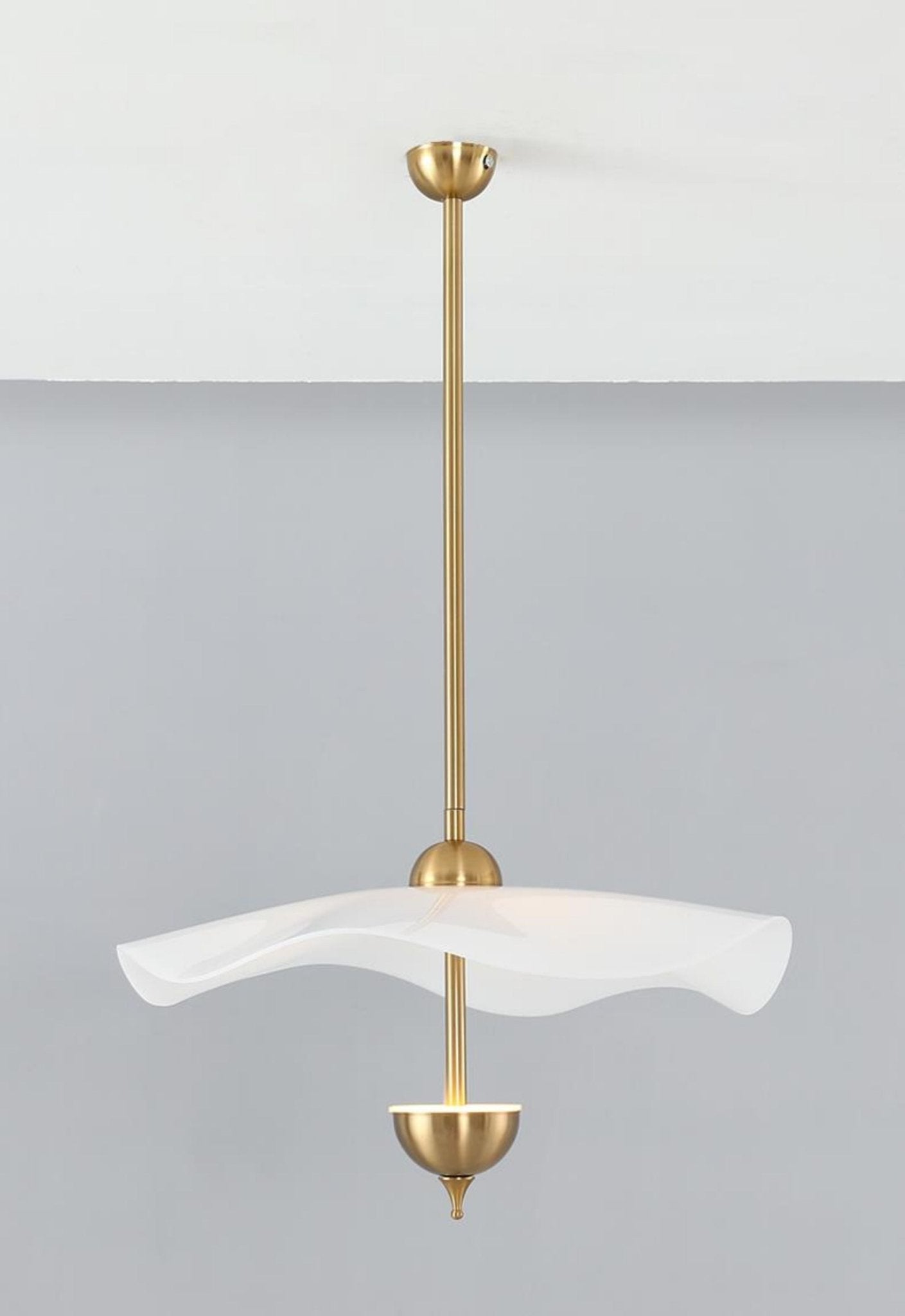 Dubbele Biscuit Hanglamp Wit Goud Rond Opaalwit Acryl Kap Design Verlichting Decoratief voor Woonkamer Eethoek Slaapkamer Modern Scandinavisch Interieur | Sansoti
