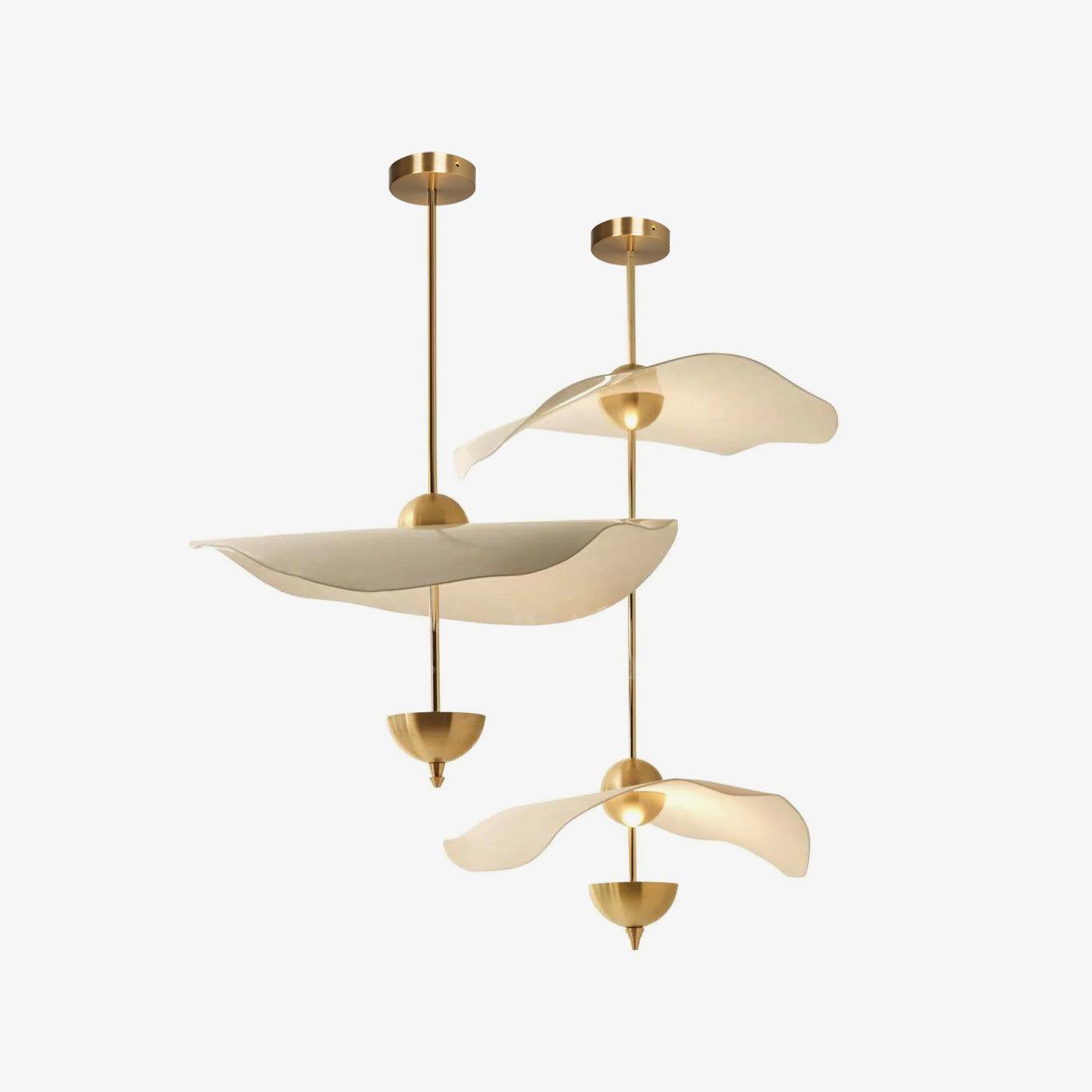 Dubbele Biscuit Hanglamp Wit Goud Rond Opaalwit Acryl Kap Design Verlichting Decoratief voor Woonkamer Eethoek Slaapkamer Modern Scandinavisch Interieur | Sansoti