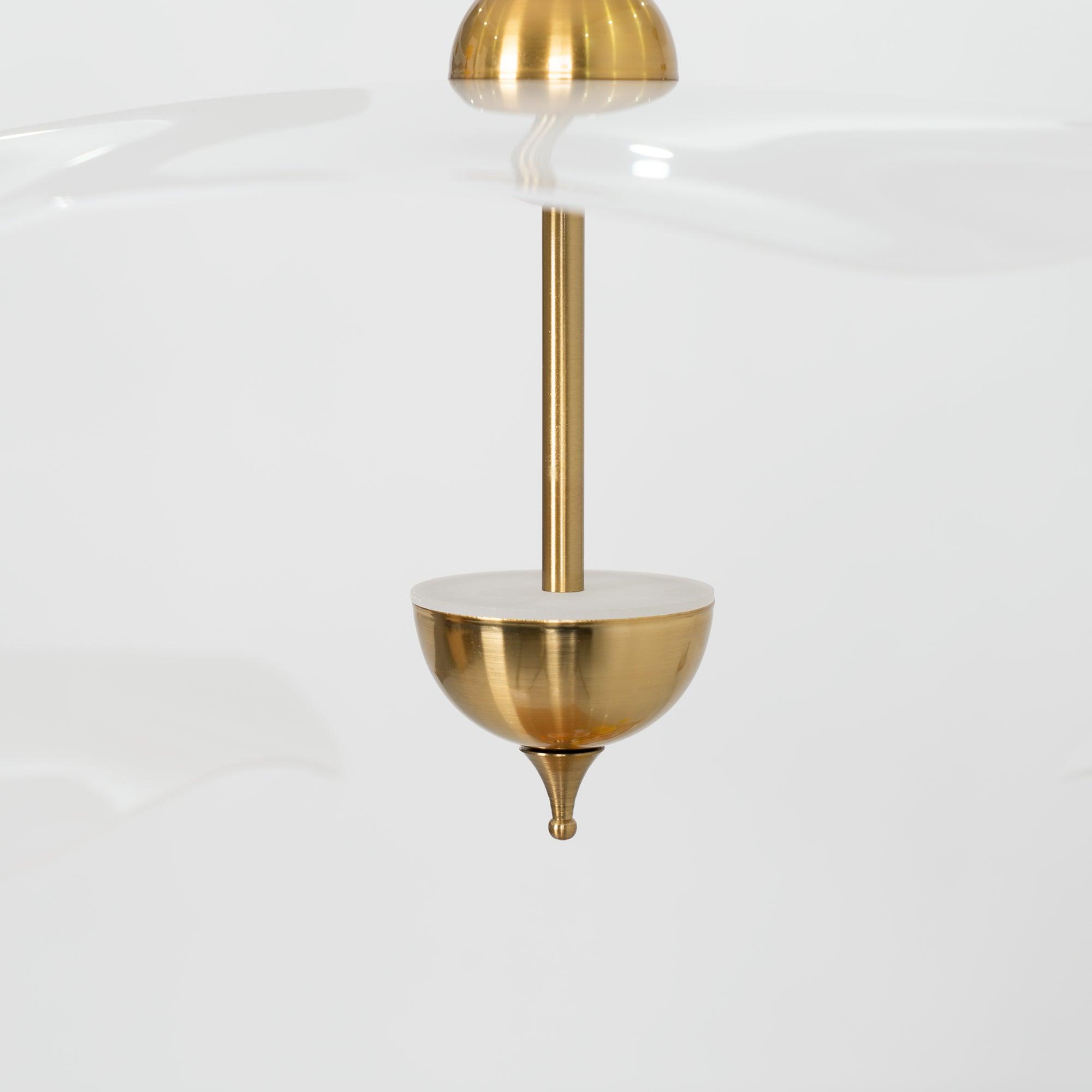 Dubbele Biscuit Hanglamp Wit Goud Rond Opaalwit Acryl Kap Design Verlichting Decoratief voor Woonkamer Eethoek Slaapkamer Modern Scandinavisch Interieur | Sansoti