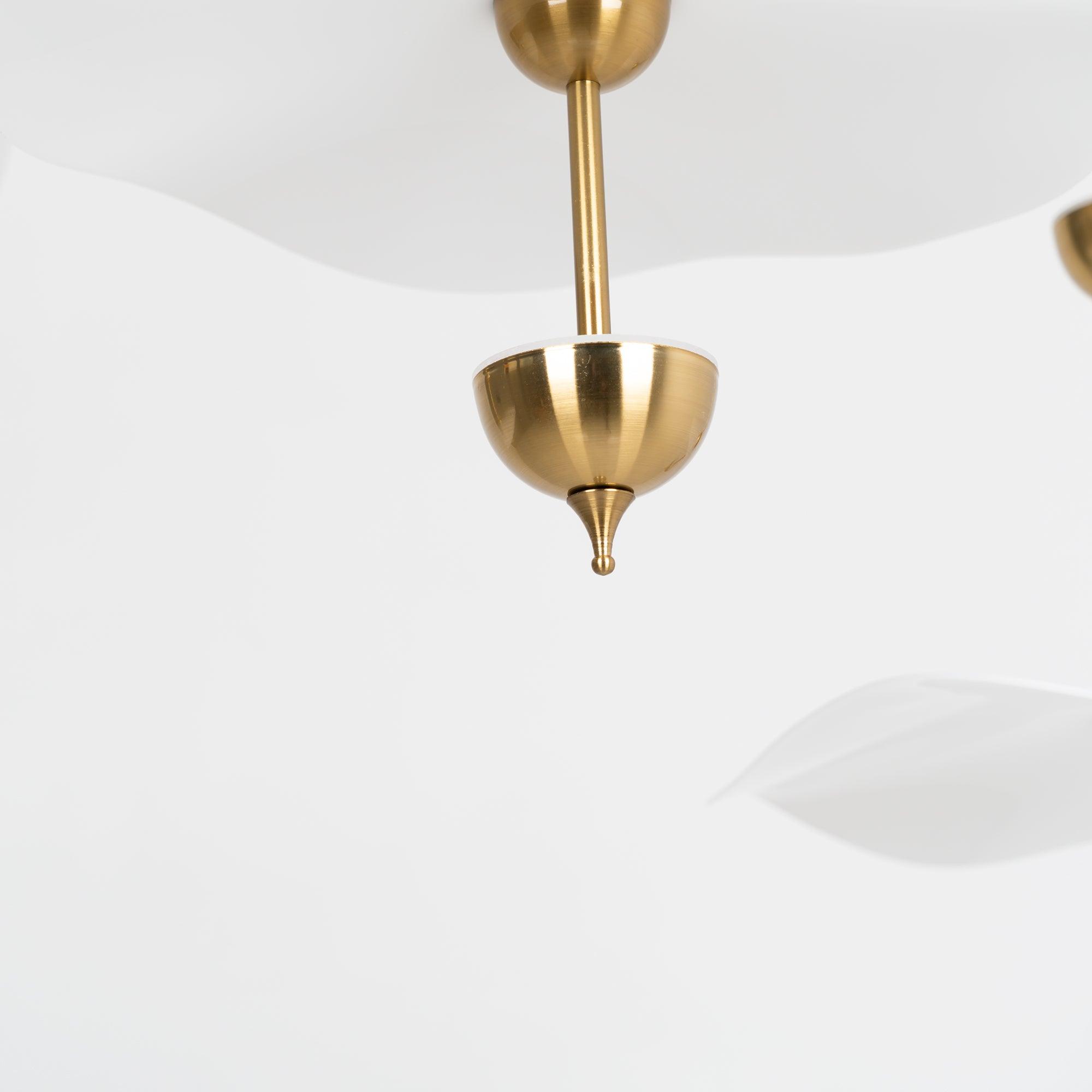 Dubbele Biscuit Hanglamp Wit Goud Rond Opaalwit Acryl Kap Design Verlichting Decoratief voor Woonkamer Eethoek Slaapkamer Modern Scandinavisch Interieur | Sansoti