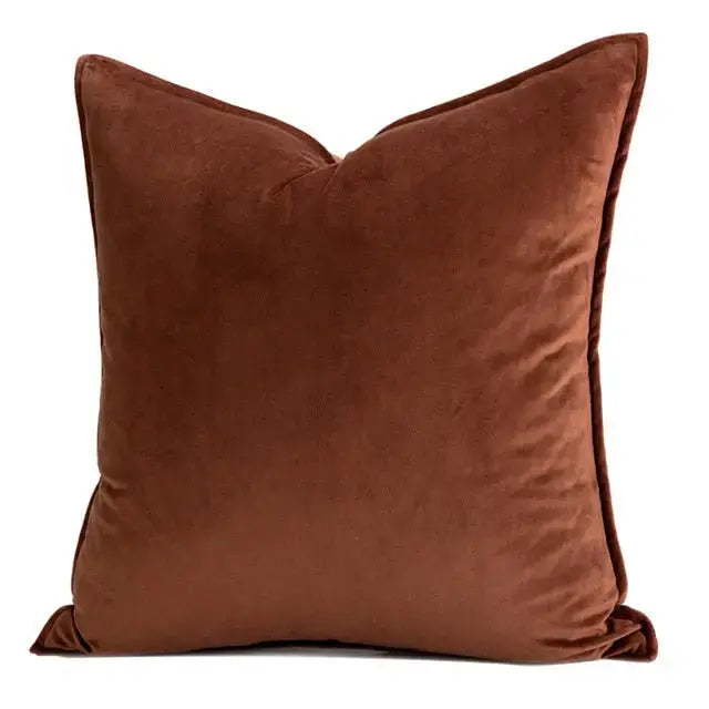 Kussenhoes Velvet 45x45 Beige Fluweel Sierkussen Woonkamer Slaapkamer Decoratief Zacht Met Rits | Sansoti