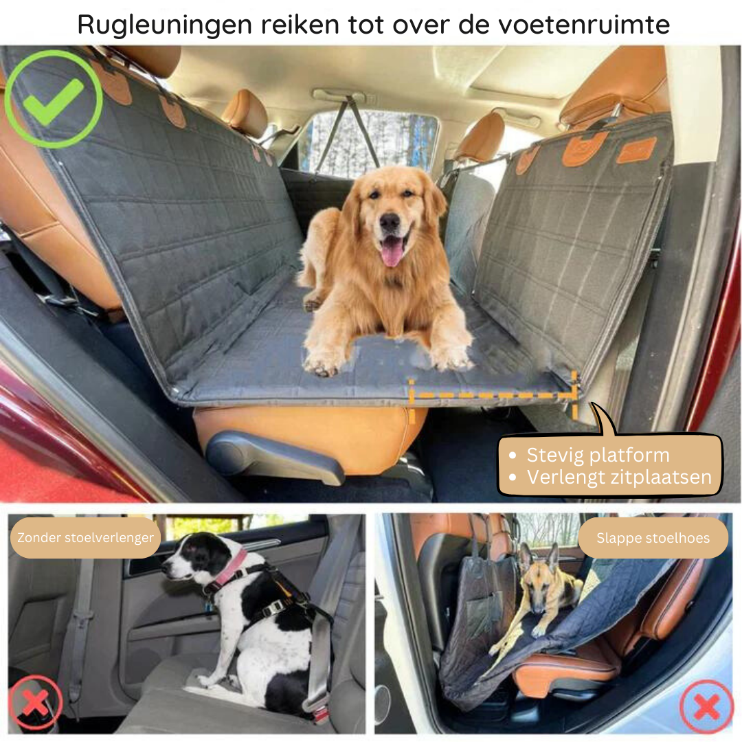 Autostoelhoes voor Honden - Waterdichte Achterbank Beschermer met Veilige Bevestiging | Sansoti