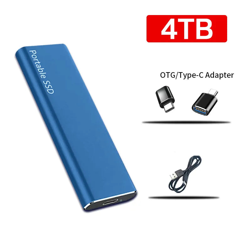 External SSD Drive 4TB USB-C Portable Data Storage with Fast Transfer for PC Mac Laptop | Sansoti