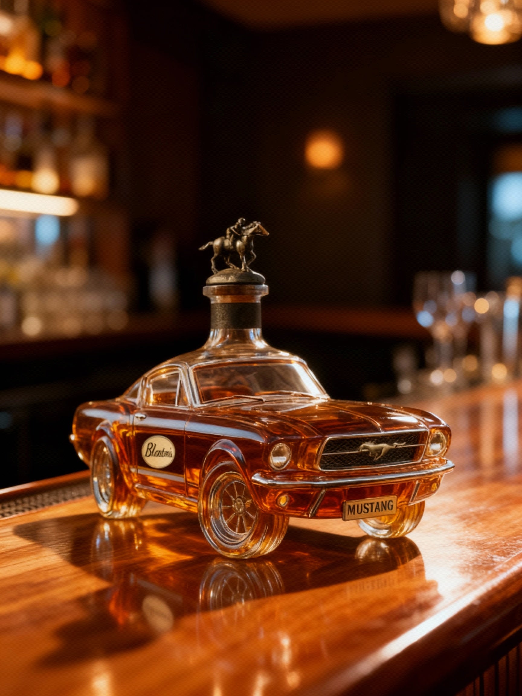 Auto-Vormige Whiskykaraf in Mustang-Stijl – Glazen Spirit Decanter voor Thuisbar | Sansoti