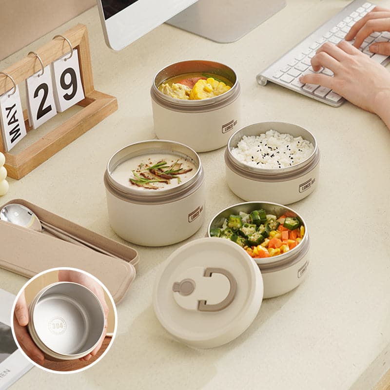 Thermische Lunchbox – Warmhoud Lunchbox van RVS voor Werk, School & Onderweg | Sansoti