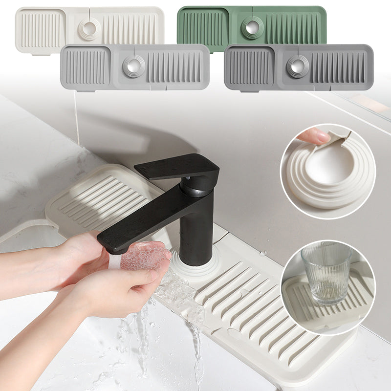 Tapis de Robinet Silicone Évacuation Anti-Dérapant Protection Évier Cuisine Salle de Bain | Restfield