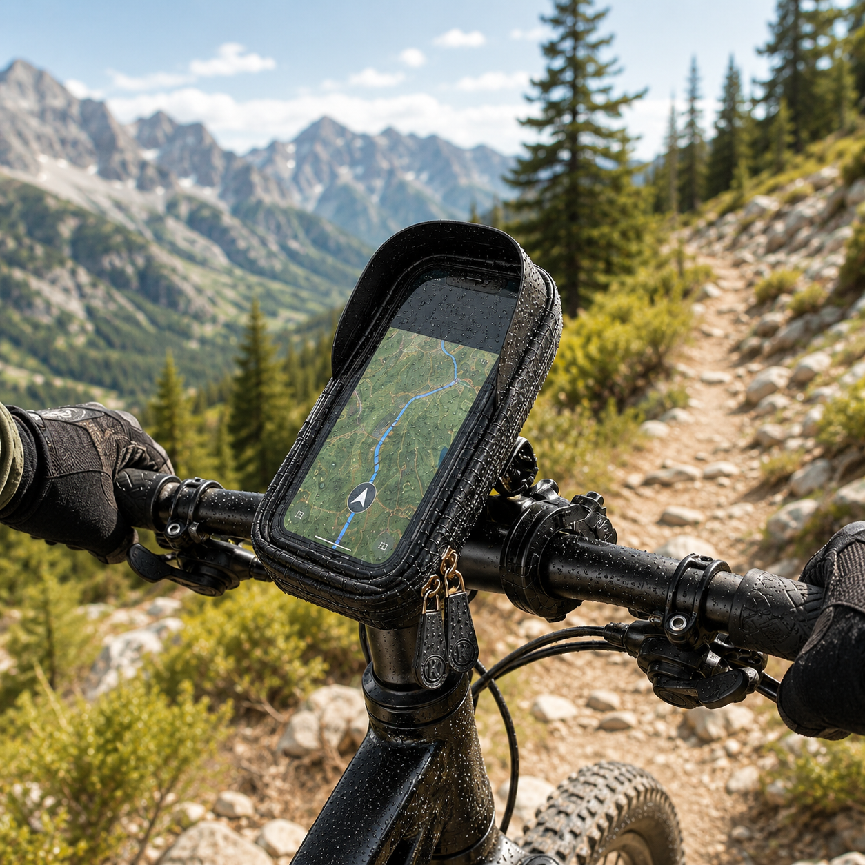 Waterdichte Telefoonhouder voor Fiets met Touchscreen – Tot 6.4 Inch | Sansoti