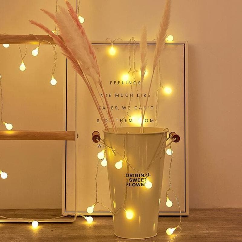 Lichtsnoer LED Fairy Lights Binnen Buiten Warm Wit Ster Bloem Bal Slaapkamer | Sansoti