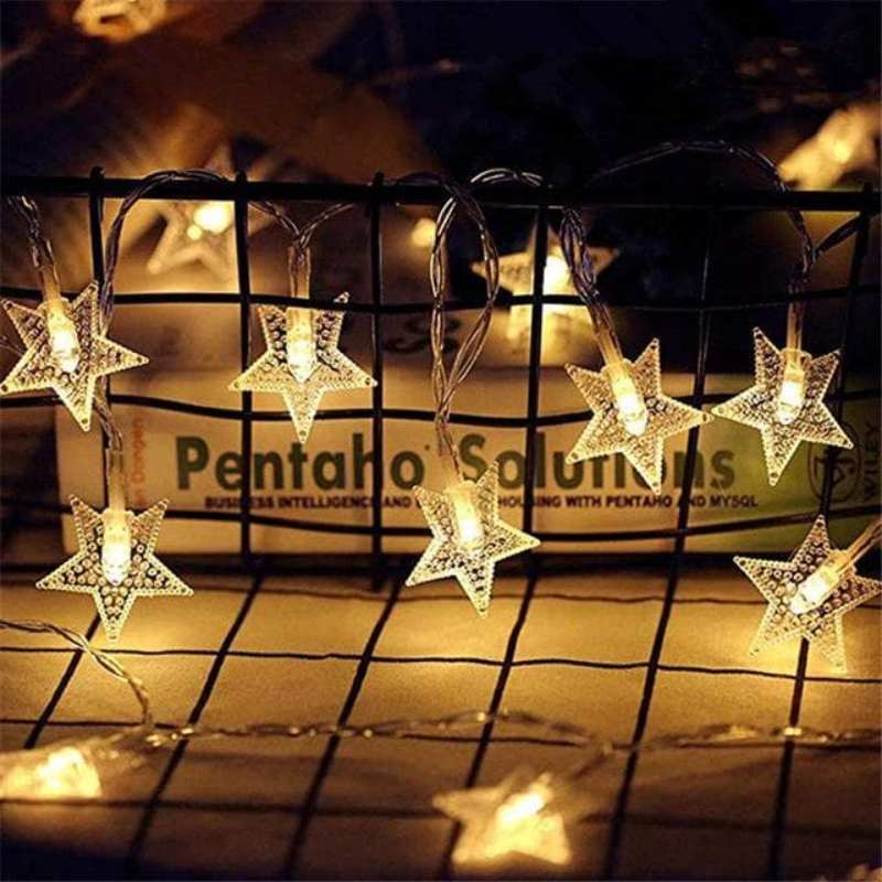 Lichtsnoer LED Fairy Lights Binnen Buiten Warm Wit Ster Bloem Bal Slaapkamer | Sansoti