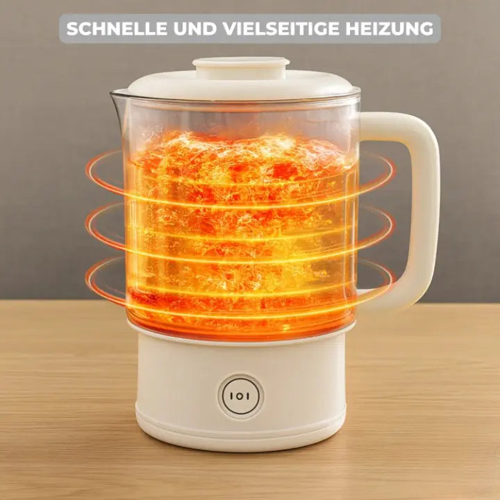 Inklapbare Elektrische Reiswaterkoker 800ml met Dubbele Wand Edelstalen Binnenwerk Compacte Opvouwbare Waterkoker voor Onderweg | Sansoti