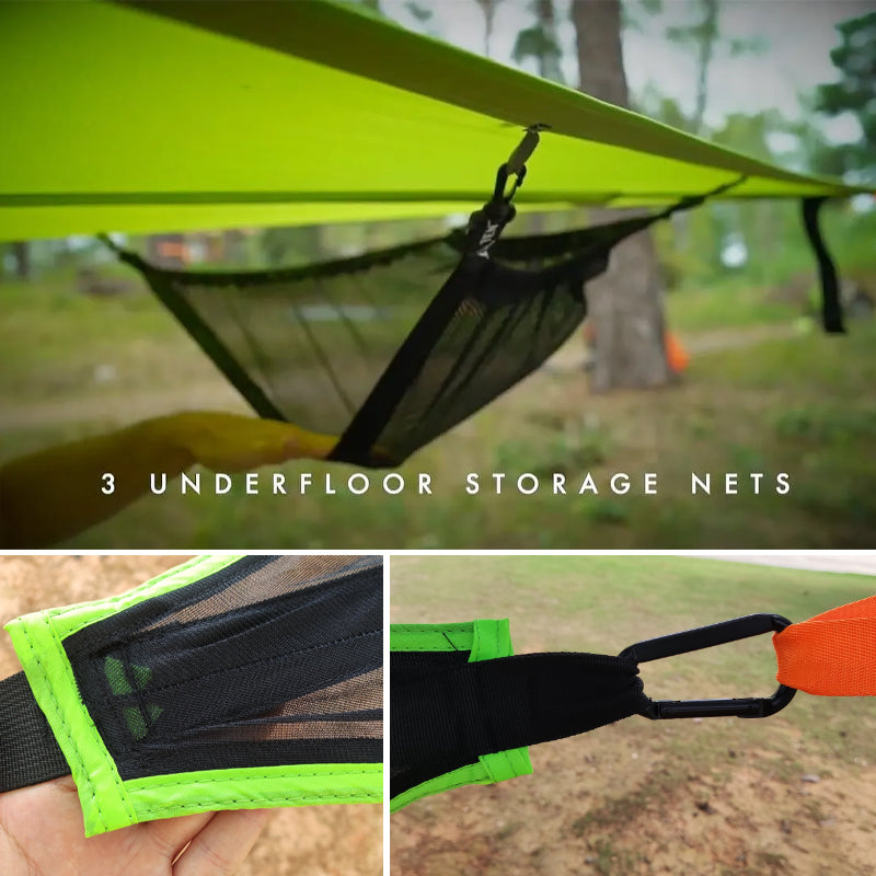 Driehoekige Hangende Hangmat Meerpersoons met Ankersysteem voor Camping Tuin Buiten Ontspanning Relax | Sansoti
