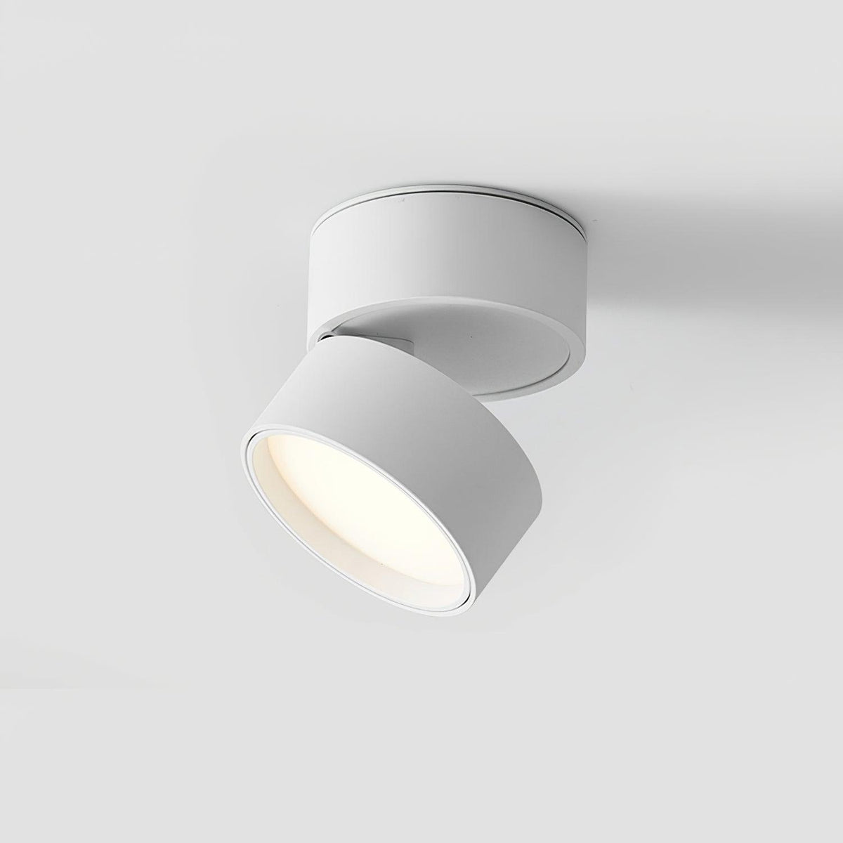 Spot de plafond réglable en aluminium blanc chaud LED 3000K, design minimaliste scandinave nordique pour intérieur | Sansoti