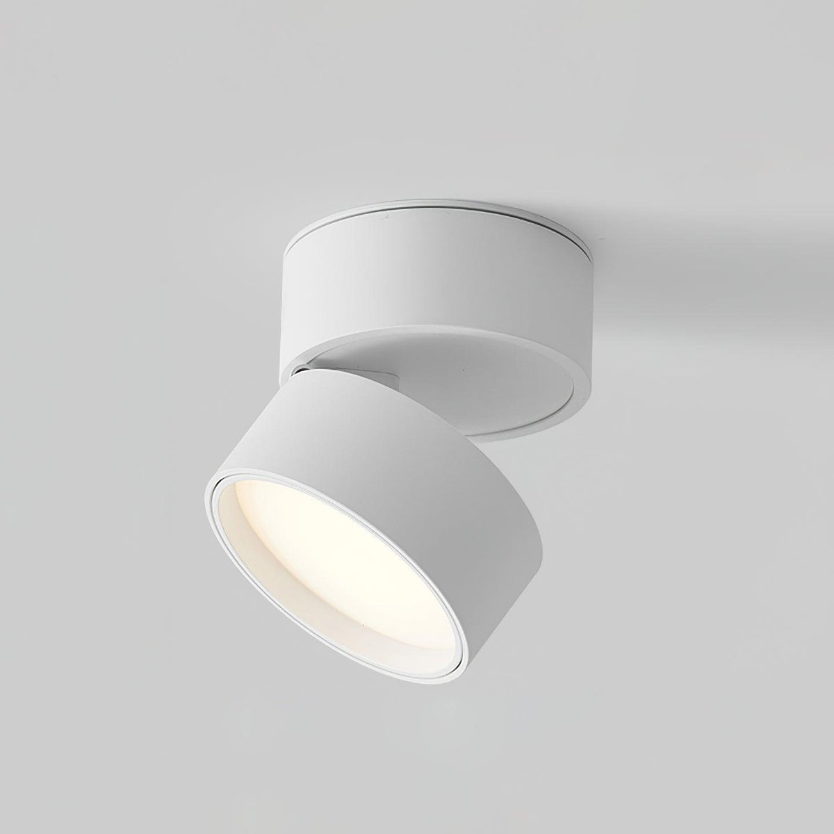 Spot de plafond réglable en aluminium blanc chaud LED 3000K, design minimaliste scandinave nordique pour intérieur | Sansoti