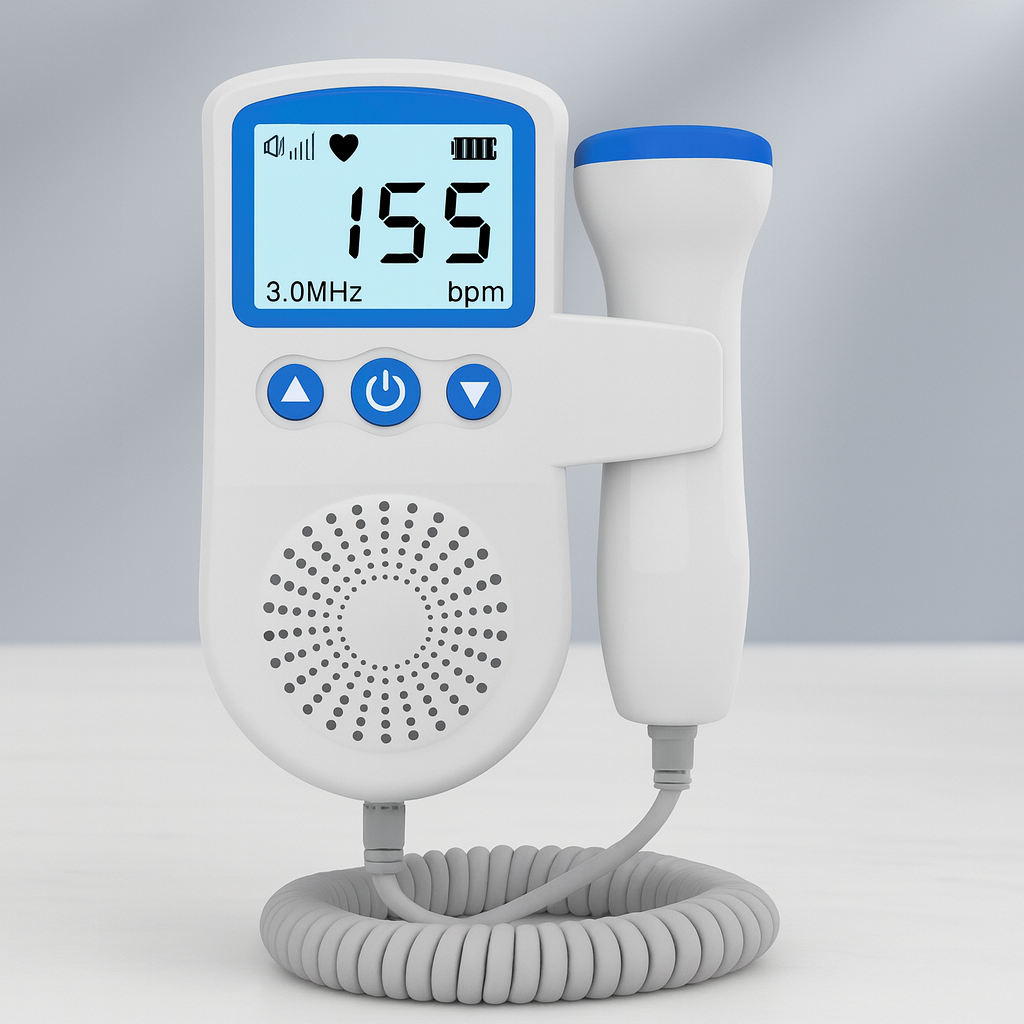 Babyhartmonitor Draagbare Foetale Doppler Zwangerschap Hartslag Tracker met LCD Display voor Thuisgebruik 3MHz Sonde | Sansoti