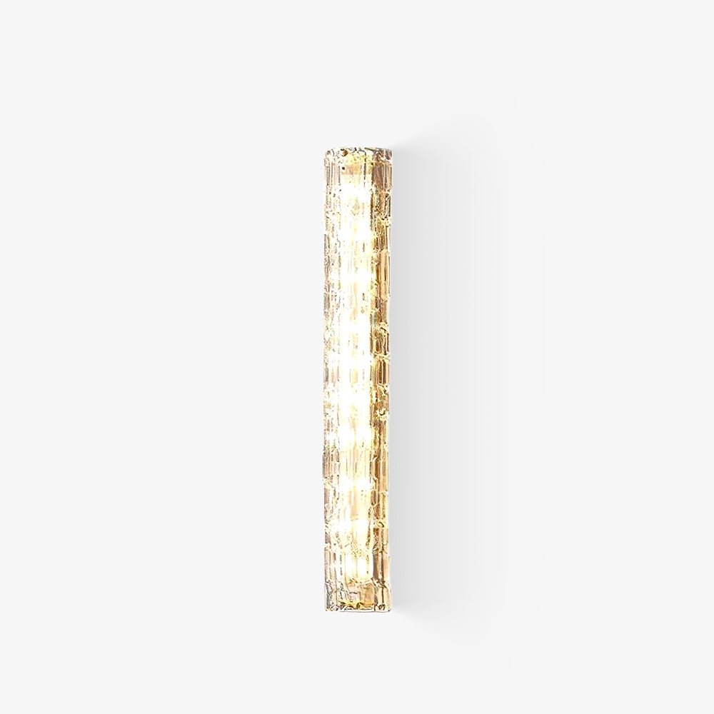Glas-Wandleuchte aus messingfarbenem Metall, integrierte LED 3000K-6000K, dimmbare integrierte Beleuchtung, Wohnzimmer | Sansoti