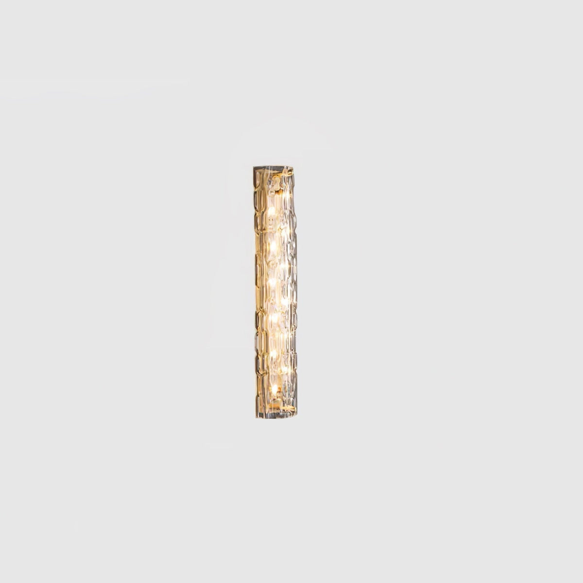 Glas-Wandleuchte aus messingfarbenem Metall, integrierte LED 3000K-6000K, dimmbare integrierte Beleuchtung, Wohnzimmer | Sansoti