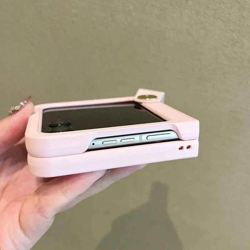 Vouwtelefoon Hoesje met Vinger Lus TPU Bescherming Anti-Vingerafdruk Schokbestendig voor Moderne Klaptelefoon | Sansoti