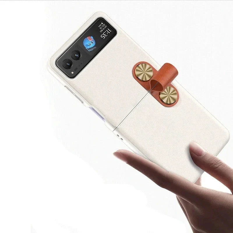 Vouwtelefoon Hoesje met Vinger Lus TPU Bescherming Anti-Vingerafdruk Schokbestendig voor Moderne Klaptelefoon | Sansoti