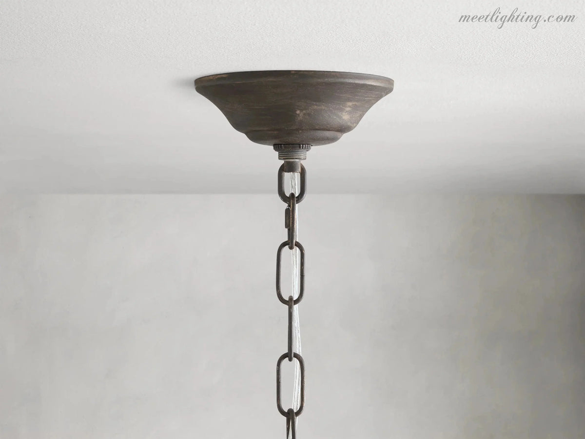 Lustre avec finition dorée, 6 à 12 sources lumineuses, suspension en fer fabriquée à la main, réglable, pour table à manger | Sansoti
