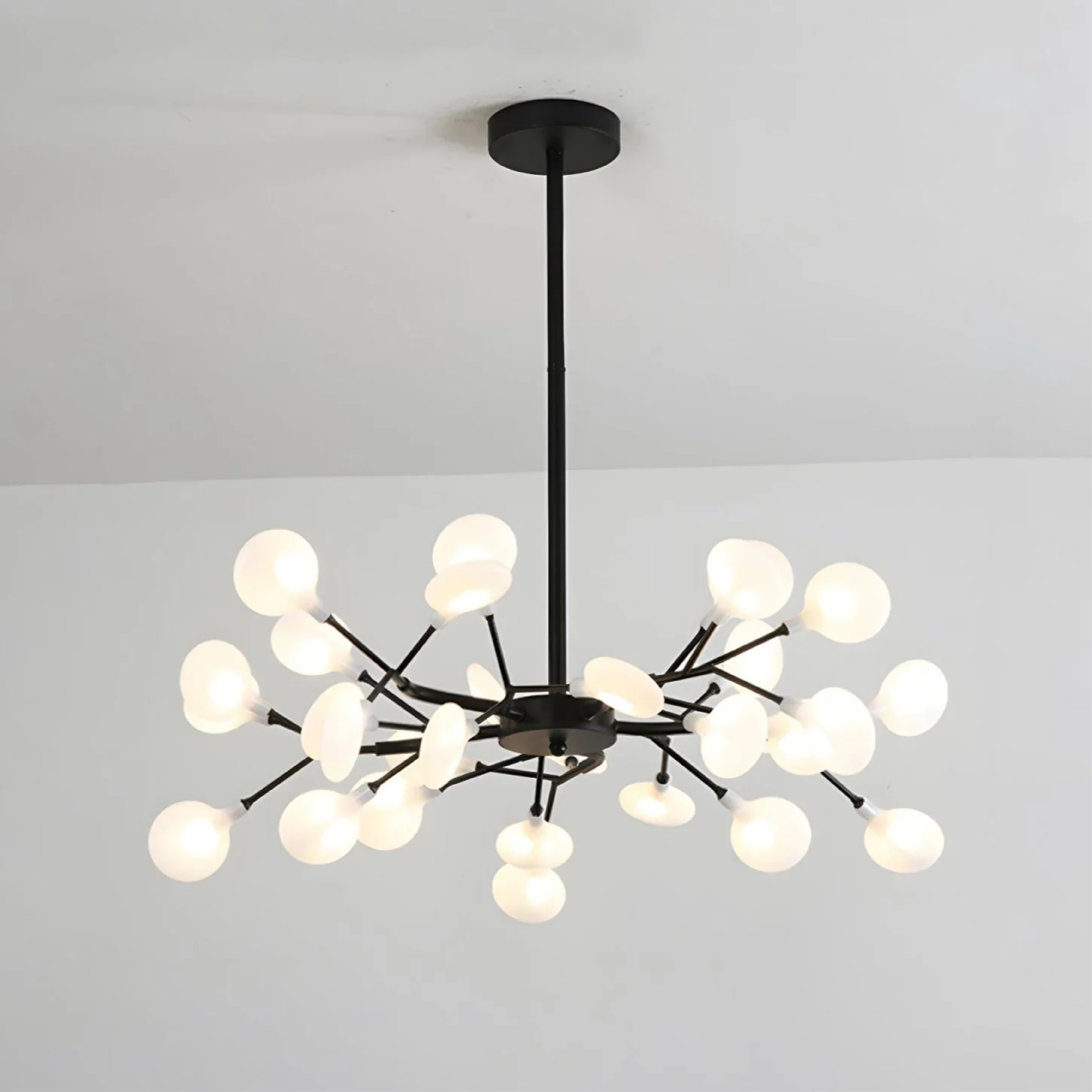 Lustre Firefly LED G4 LED 3000K noir/blanc éclairage table à manger design moderne plafonnier grand espace | Restfield