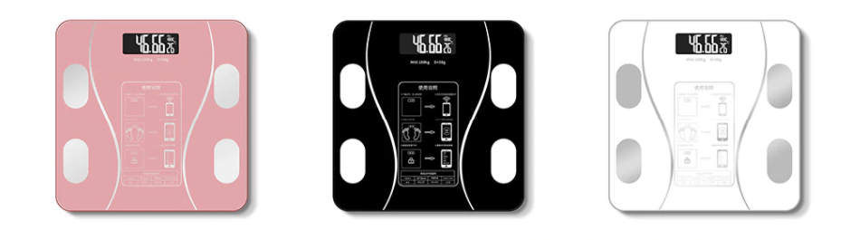 Intelligente Körperanalysewaage mit LED-Display und App-Konnektivität zur Fitnessüberwachung und Gesundheitskontrolle | Sansoti