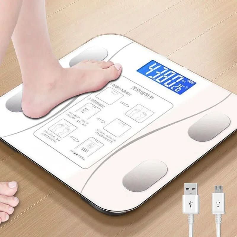 Intelligente Körperanalysewaage mit LED-Display und App-Konnektivität zur Fitnessüberwachung und Gesundheitskontrolle | Sansoti