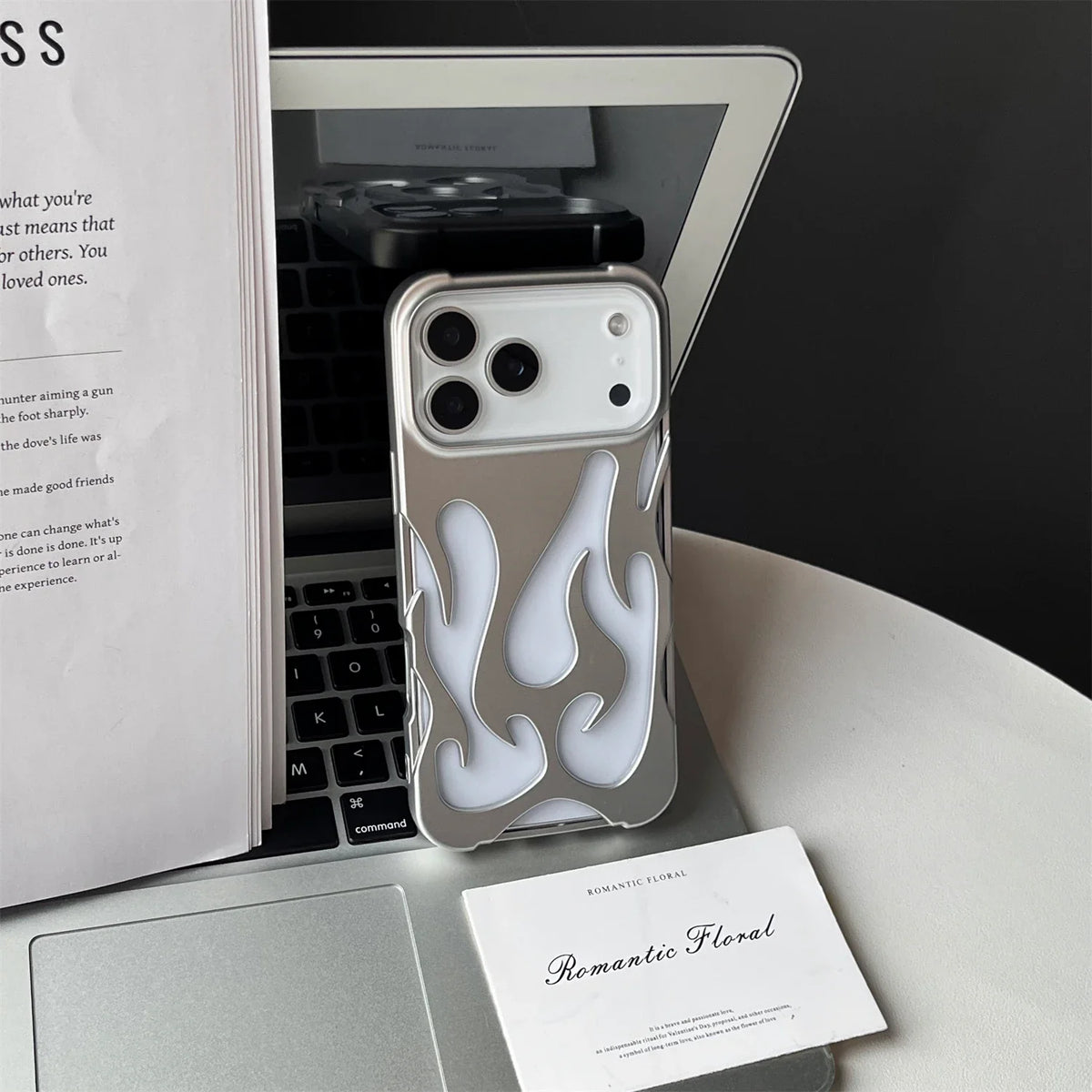 Perforated iPhone Phone Case with Flame Design Heat Dissipation Matte or Glossy Finish Protective Cover | Sansoti