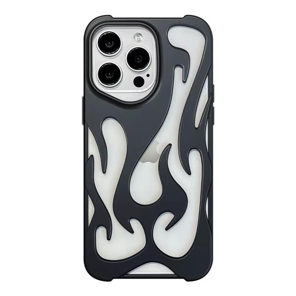 Perforated iPhone Phone Case with Flame Design Heat Dissipation Matte or Glossy Finish Protective Cover | Sansoti