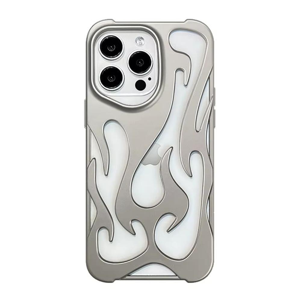 Perforated iPhone Phone Case with Flame Design Heat Dissipation Matte or Glossy Finish Protective Cover | Sansoti