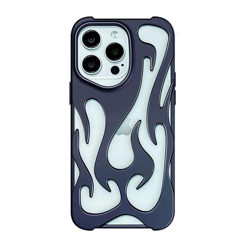 Perforated iPhone Phone Case with Flame Design Heat Dissipation Matte or Glossy Finish Protective Cover | Sansoti